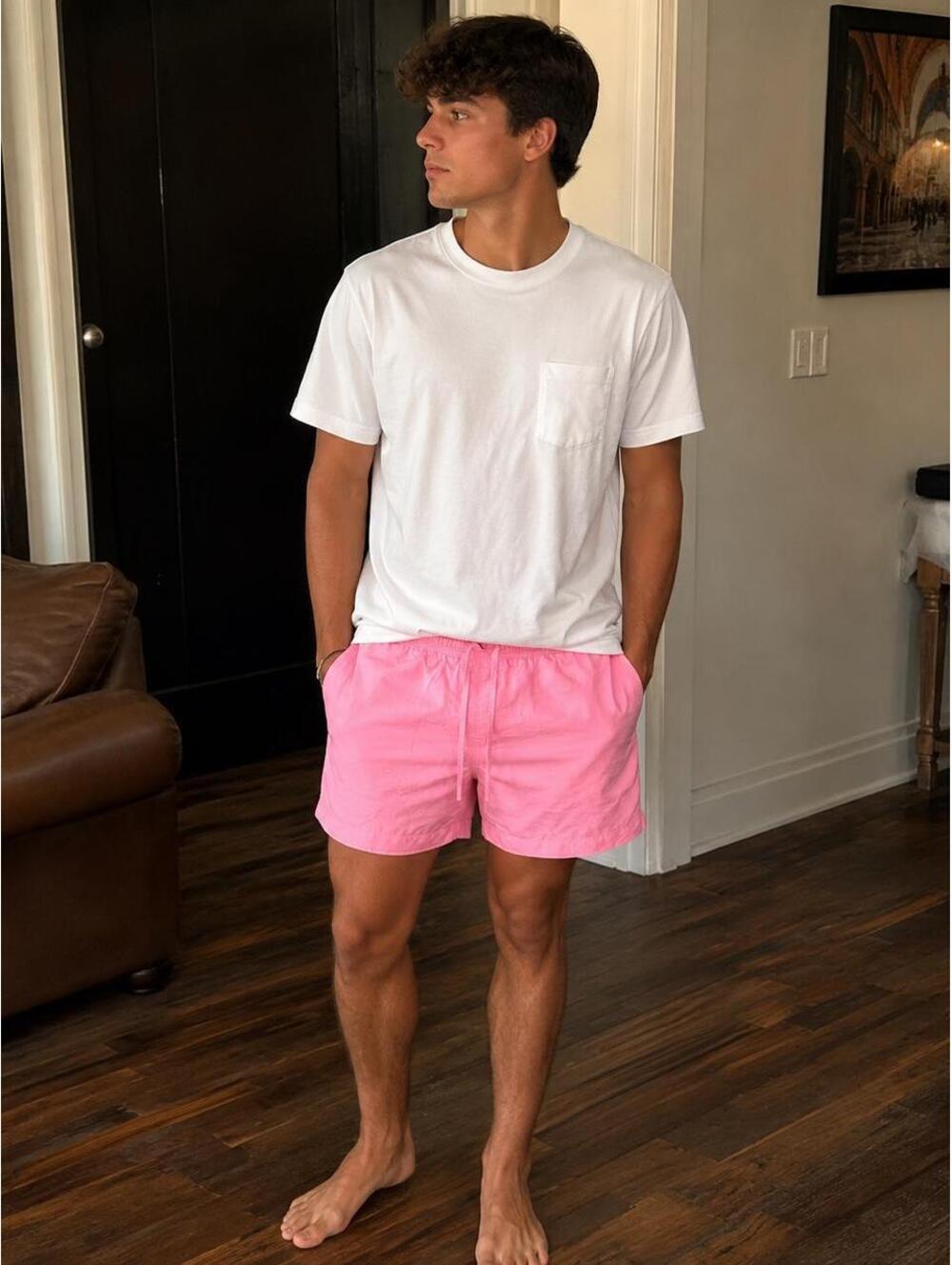 George Women's Pink and White Shorts